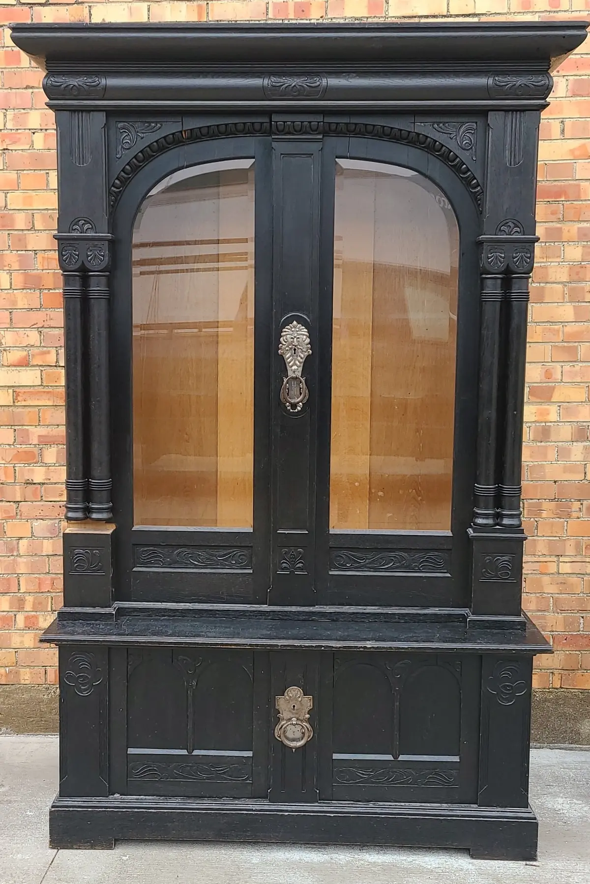 Late Nineteenth Century Ebonized Bookcase Has 4 Nice Shelves Not Pictured 1