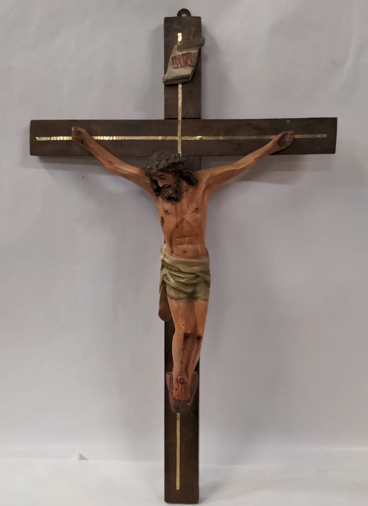 Composition Hand Painted Crucifix 1