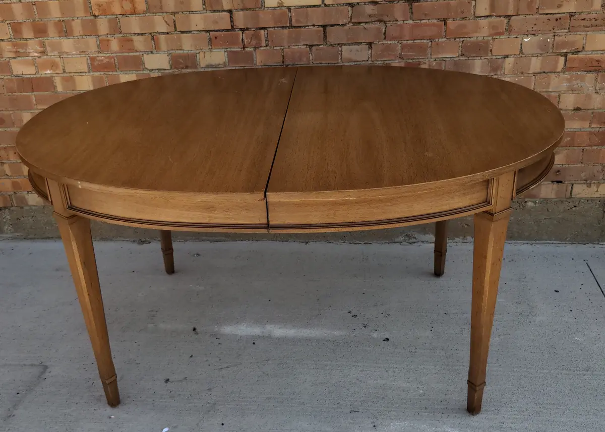 Louis Xvi Style Oval Table With Three Leaves 1