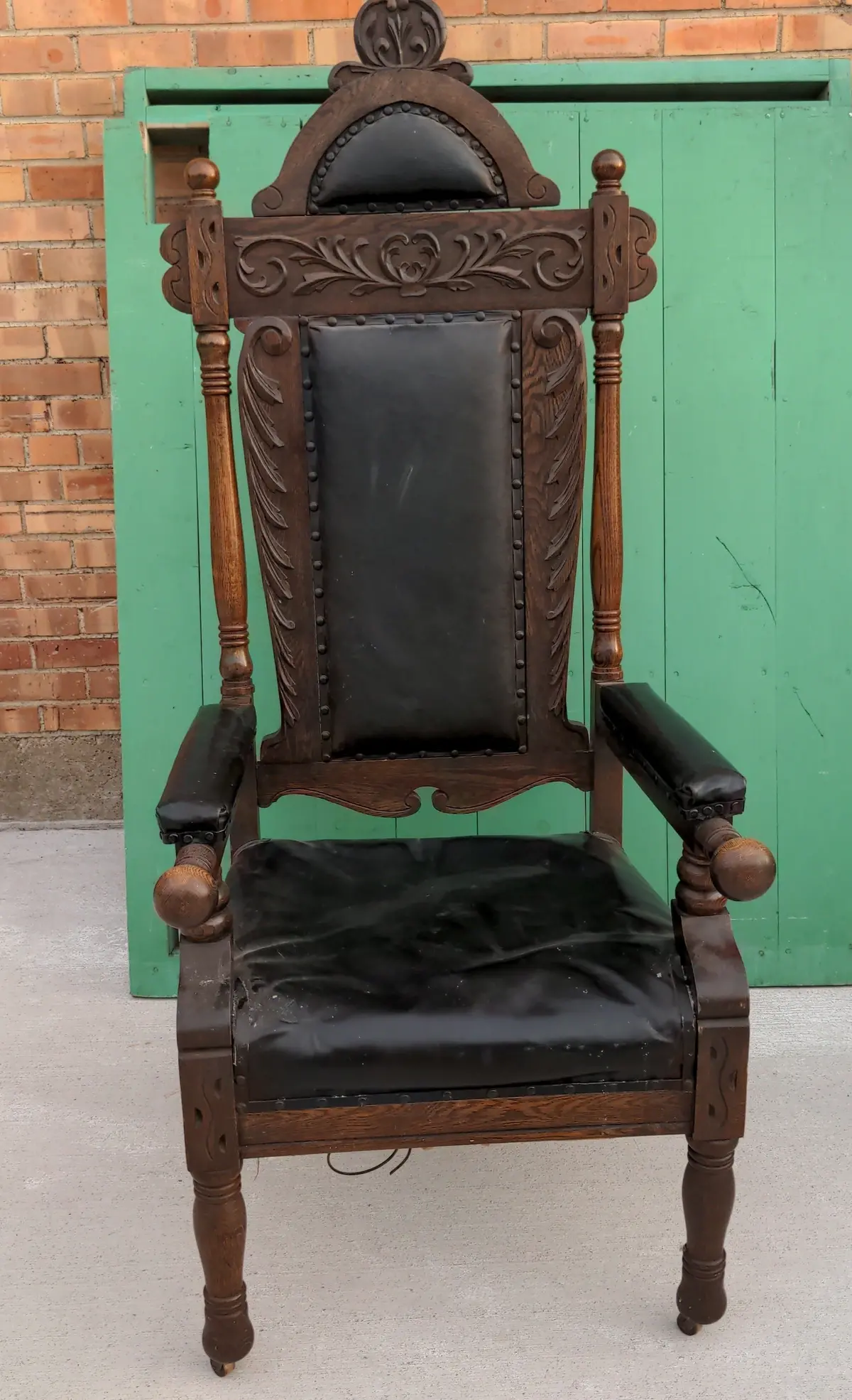 American Oak Church Armchair 1