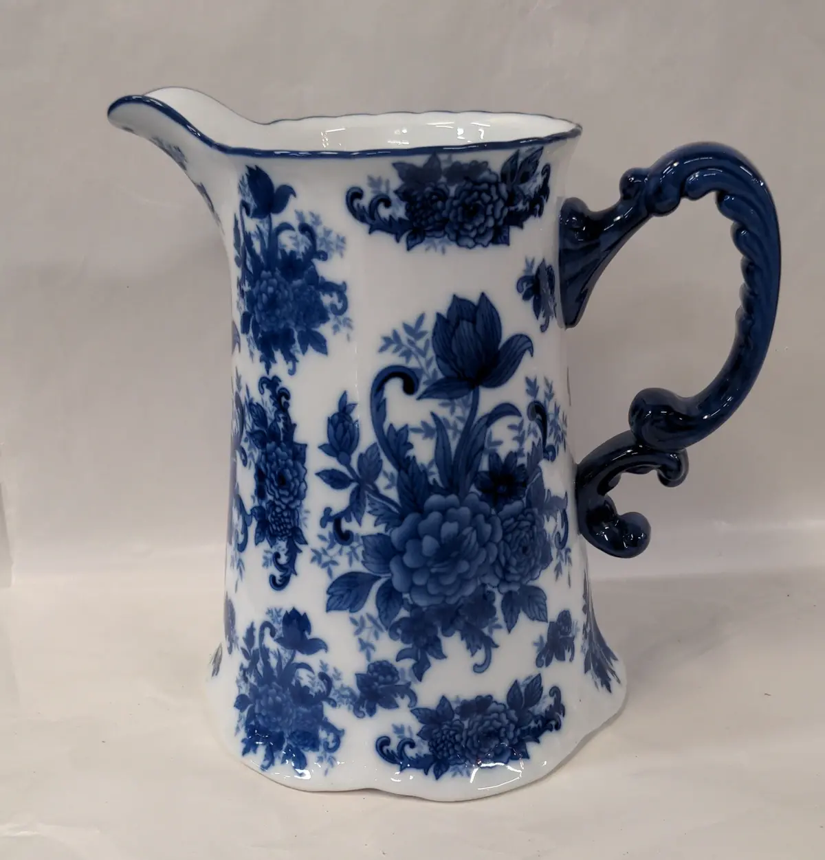 Flow Blue Porcelain Pitcher 1