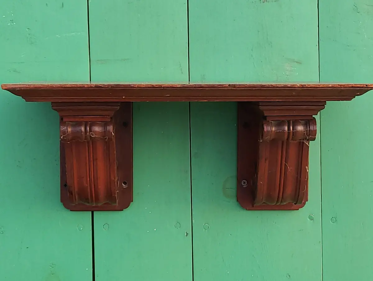 Small 19Th Century Bracket Wall Shelf Mahogany 1
