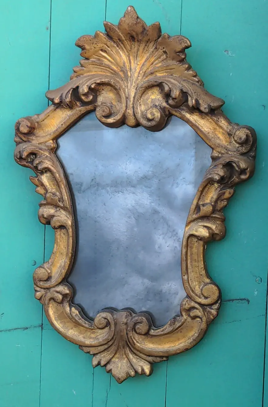 Ornate Composition Gilt Wall Mirror 1