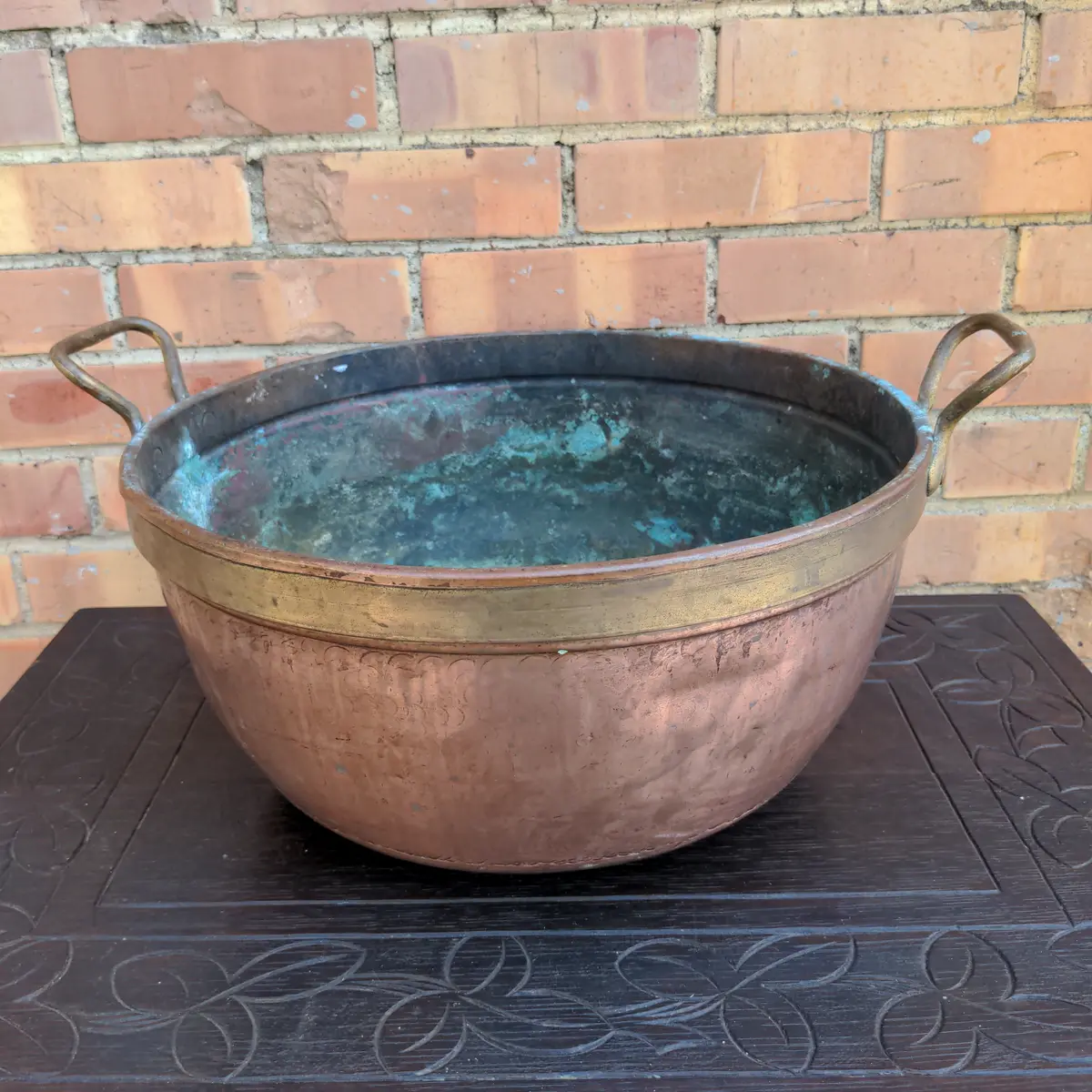 Large Handmade Copper Jam Pot 1