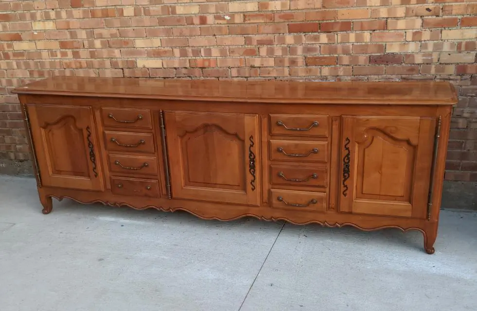 French Cherrywood Sideboard, Low & Long 1