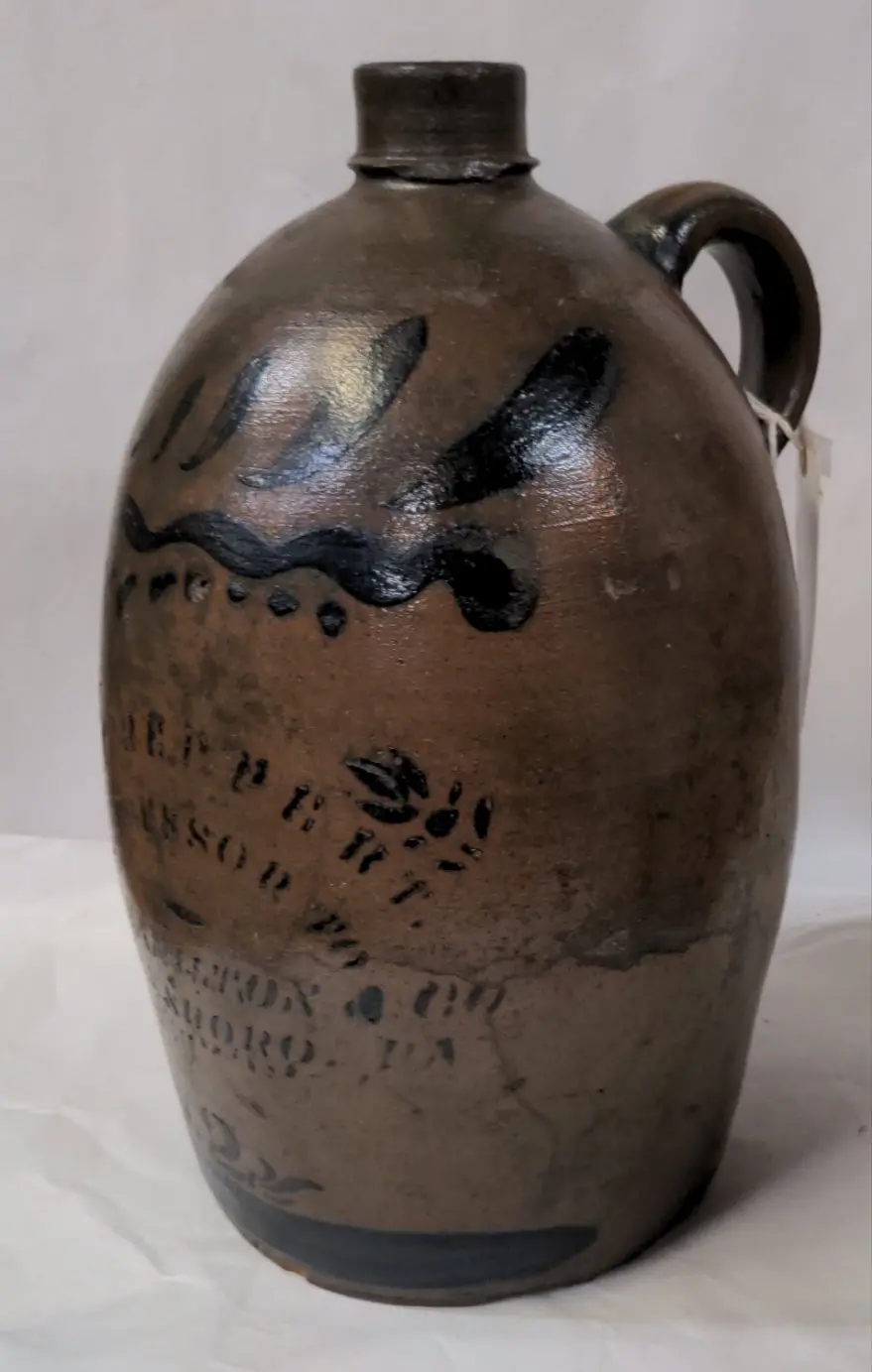 Large Salt Glaze Jug As Found, James Hamilton 2 Gallon 1