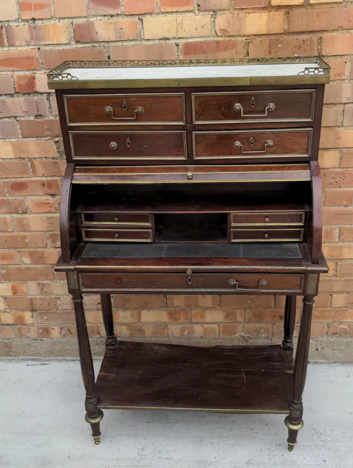 Louis Xvi Style Tambour Desk 1