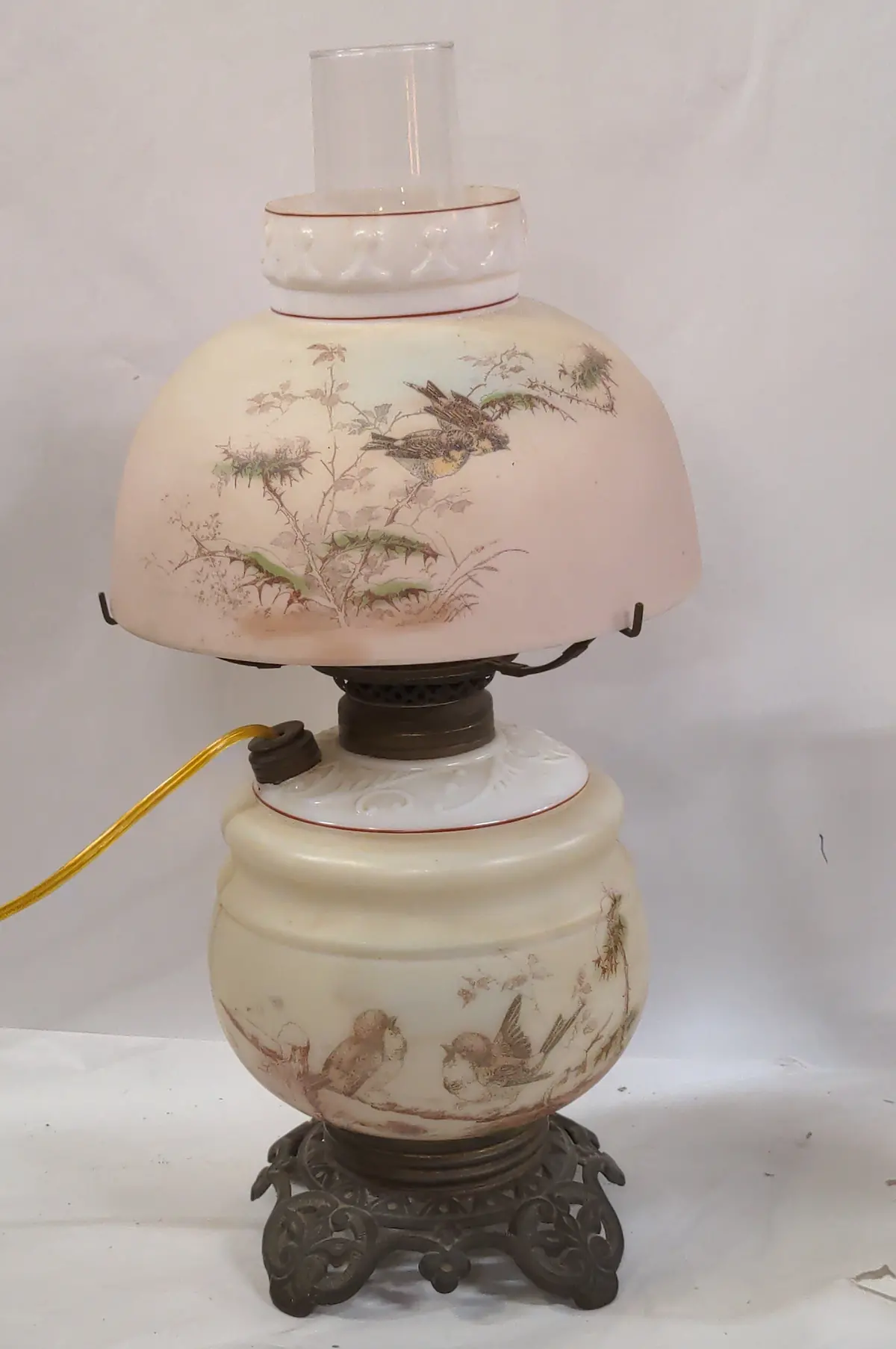 Glass Converted Oil Lamp (To Electricity) 1