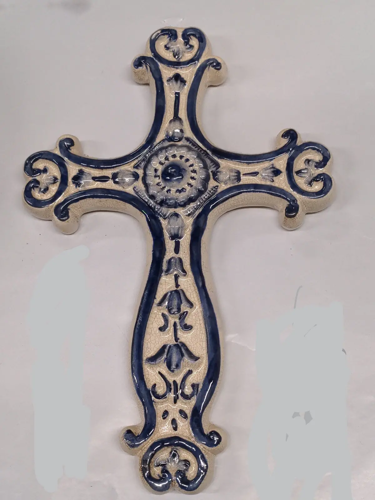 Blue And White Wall Cross 1