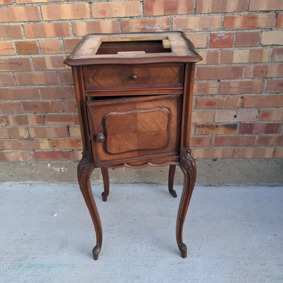 Louis Xv Walnut Side Cabinet As Found No Marble 1