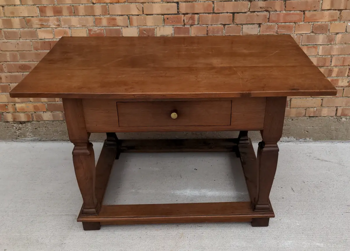 Pegged Chestnut Table With Baluster Legs 1