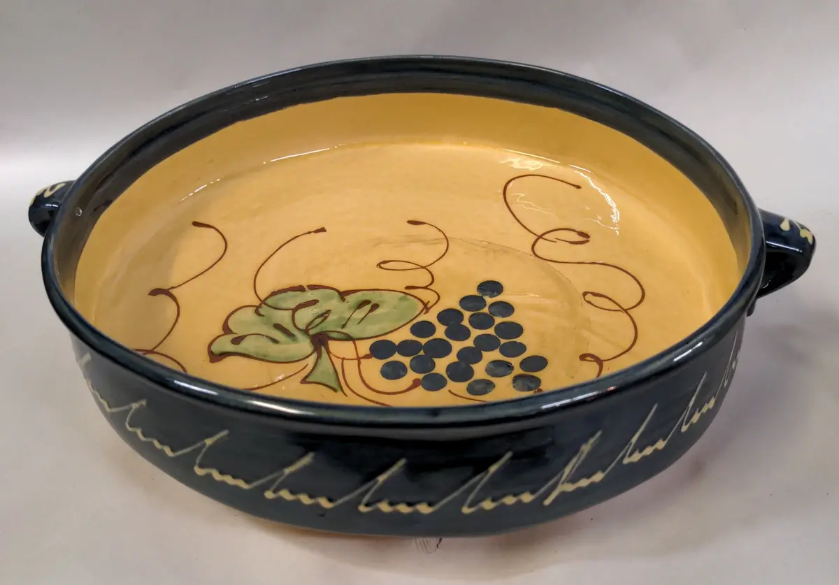Large Faience Bowl By Poet Laval 1