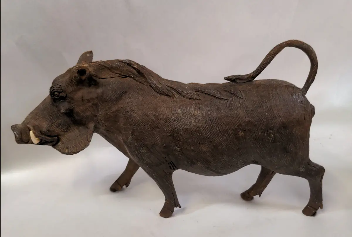 Finely Carved African Warthog 1