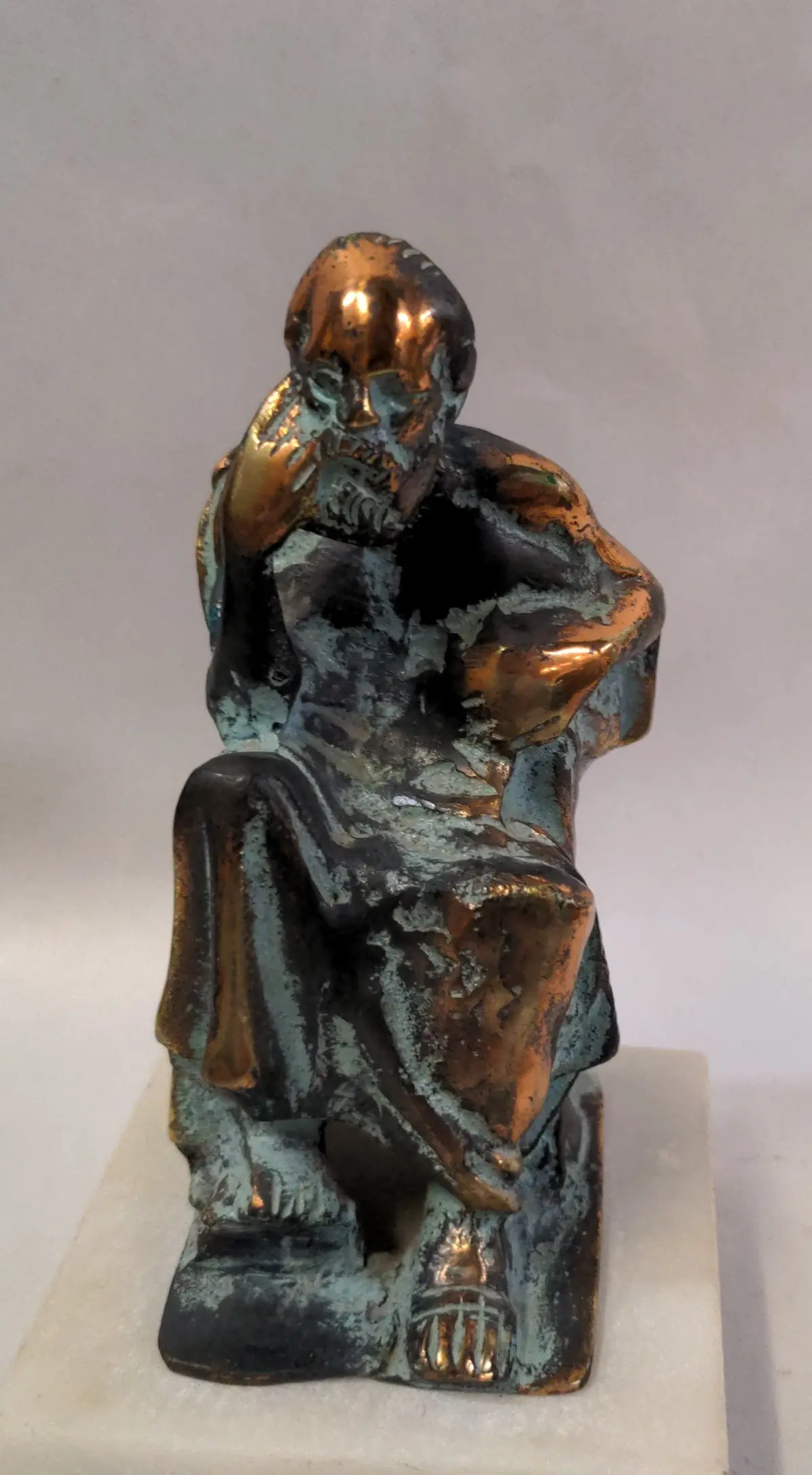 Scholar On Marble Base Statue 1