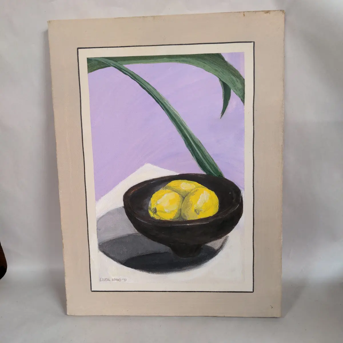 Still Life Oil Painting Of Lemons By Linda King 1