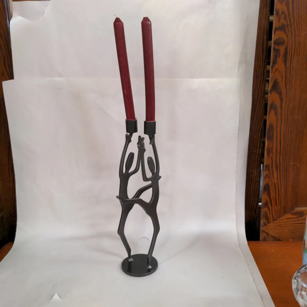 Metal Double Dancing Figural Candelabra 1