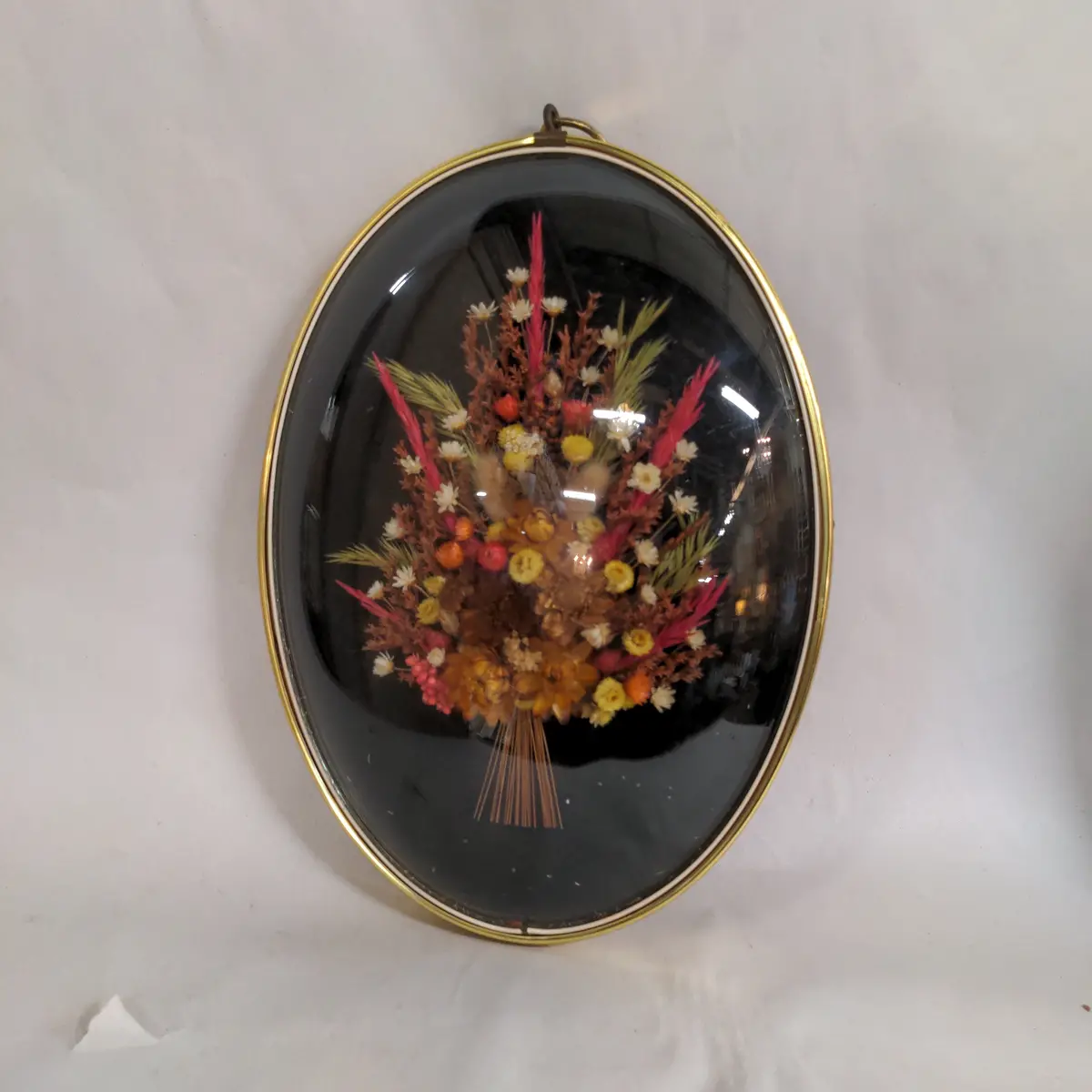 Vintage Dried Floral Shadow Box 1