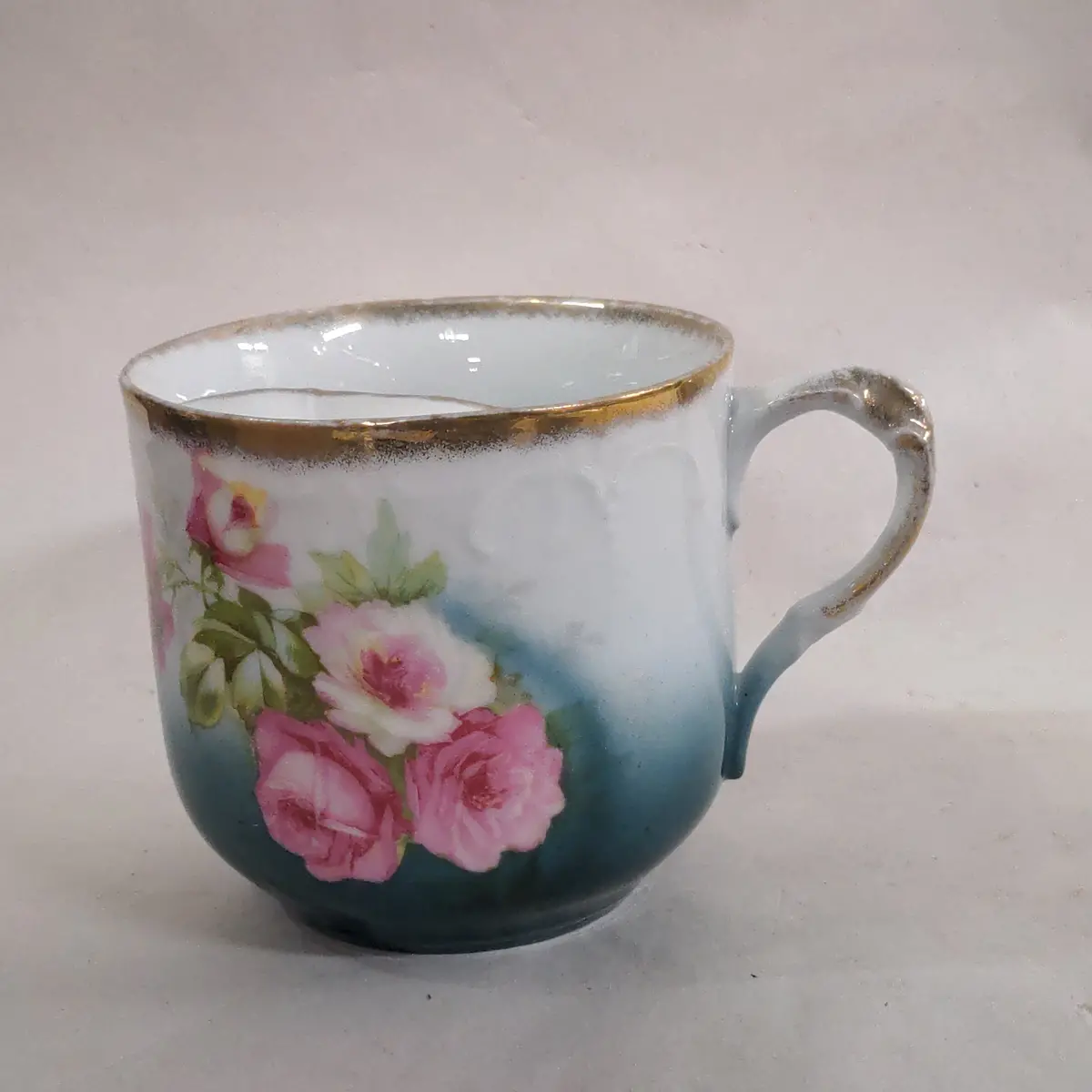Floral Porcelain Mustache Mug 1