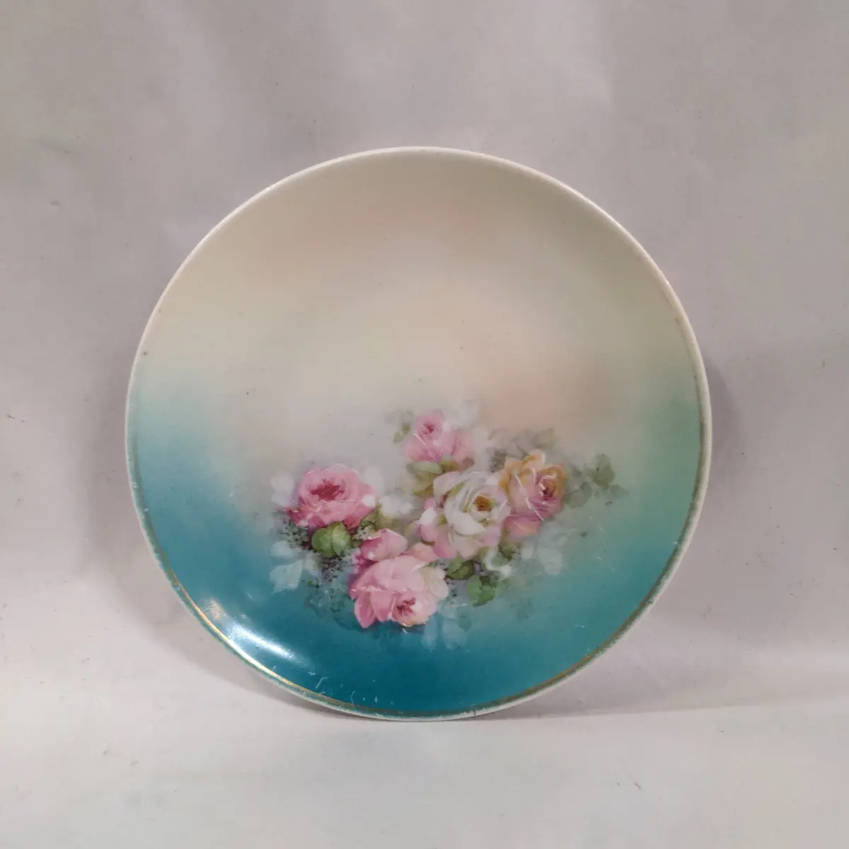 Hand Painted Floral Plate 1