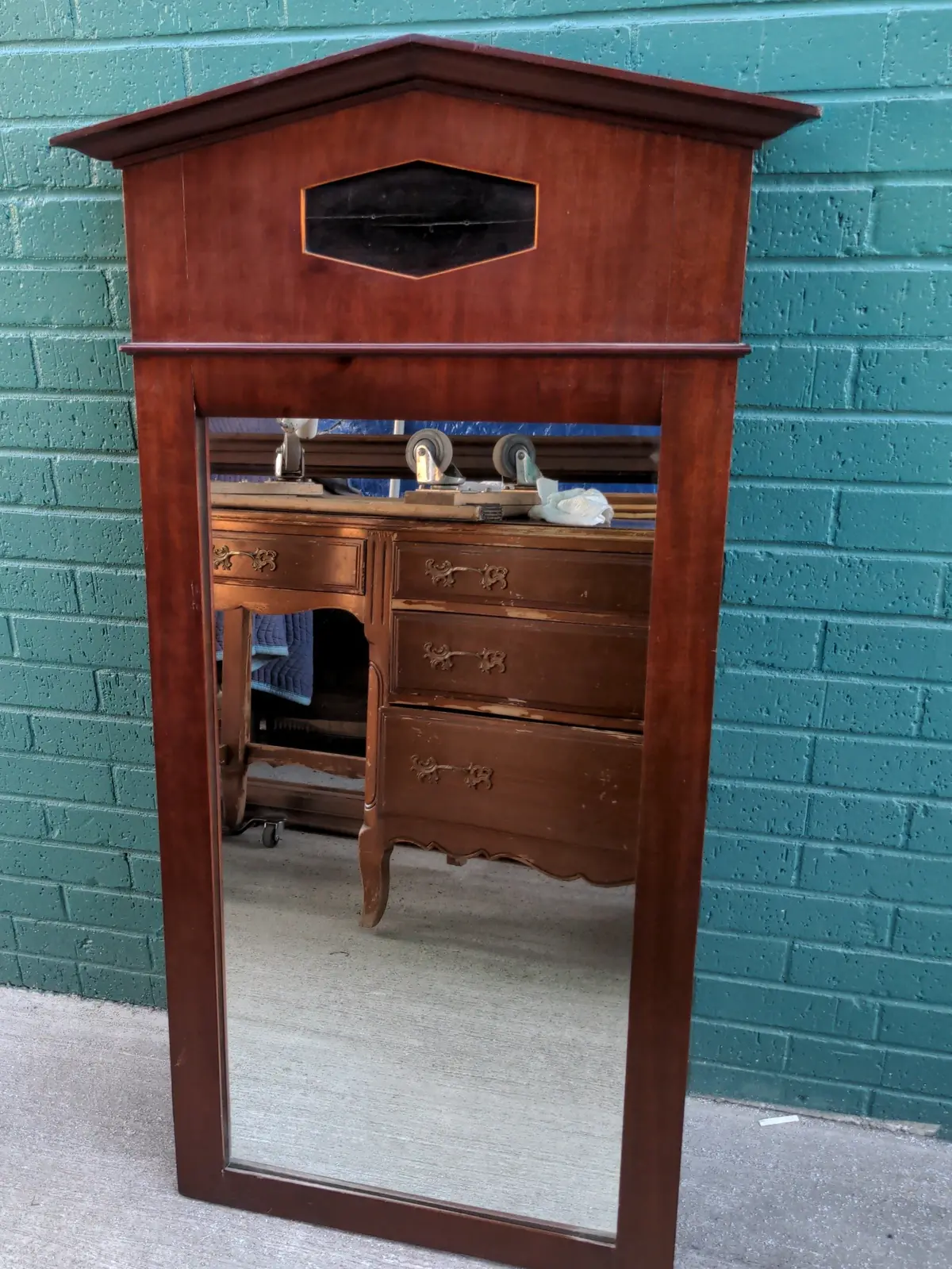 Empire Mahogany Mirror With Pointed Arch 1