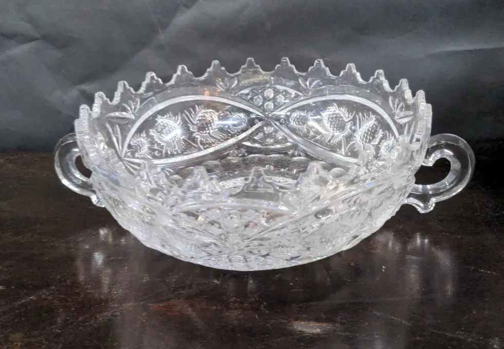 Double Handled Crystal Bowl 1