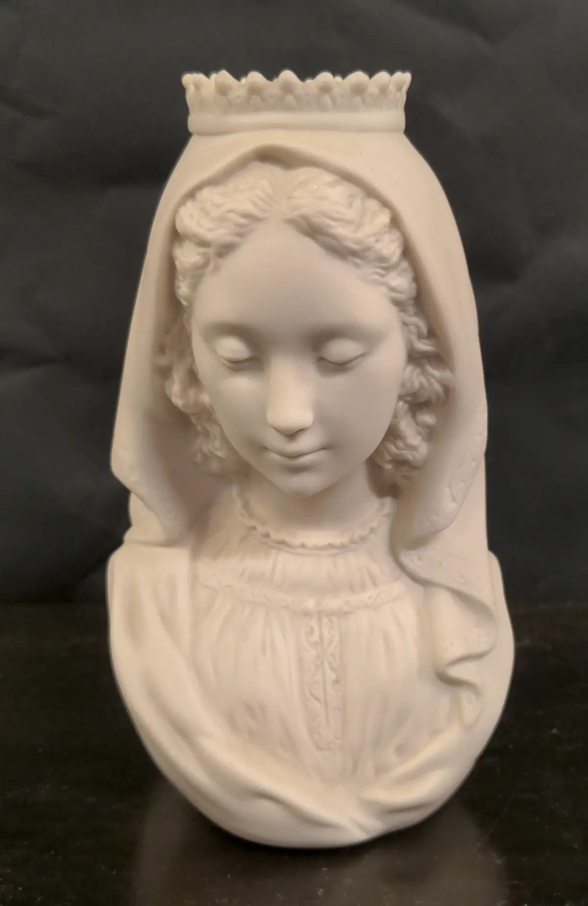 White Figurine Madonna With Crown 1