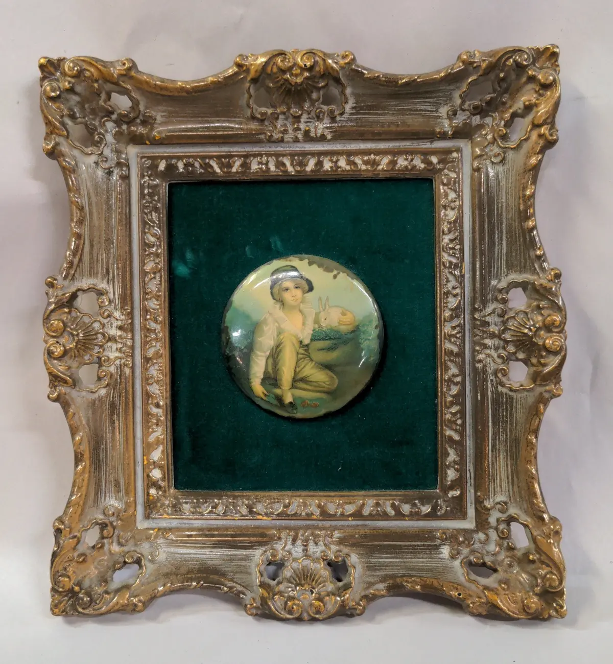 Boy On Medallion Fancy Frame 1