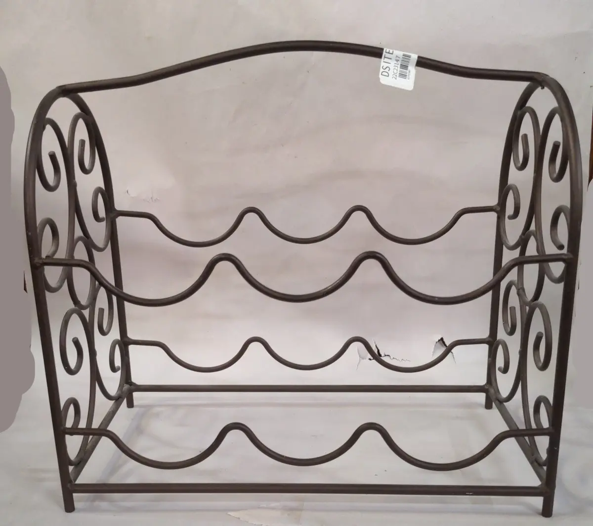 Small Bent Iron Countertop Wine Rack 1