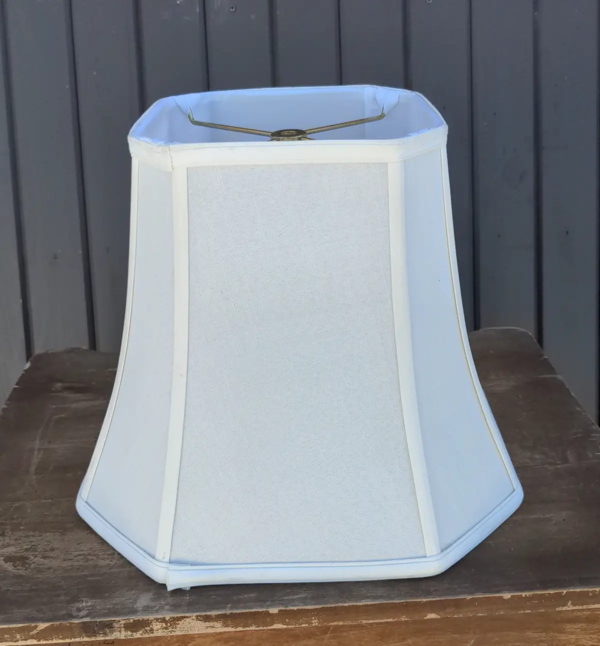 Octagon Shaped Linen Shade 1