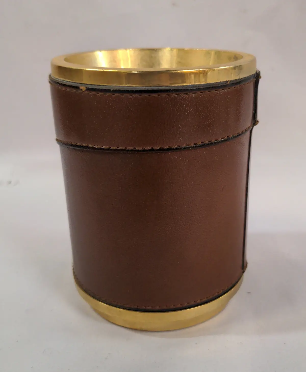 Brass And Leather Pen Holder 1