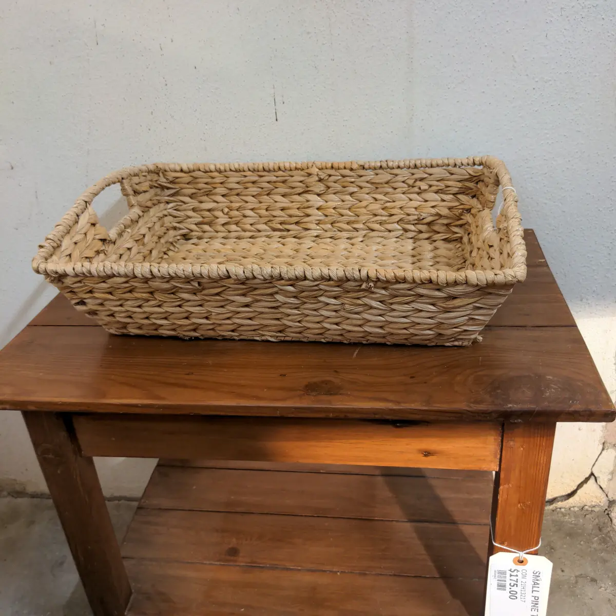Large Woven Rectangular Basket 1