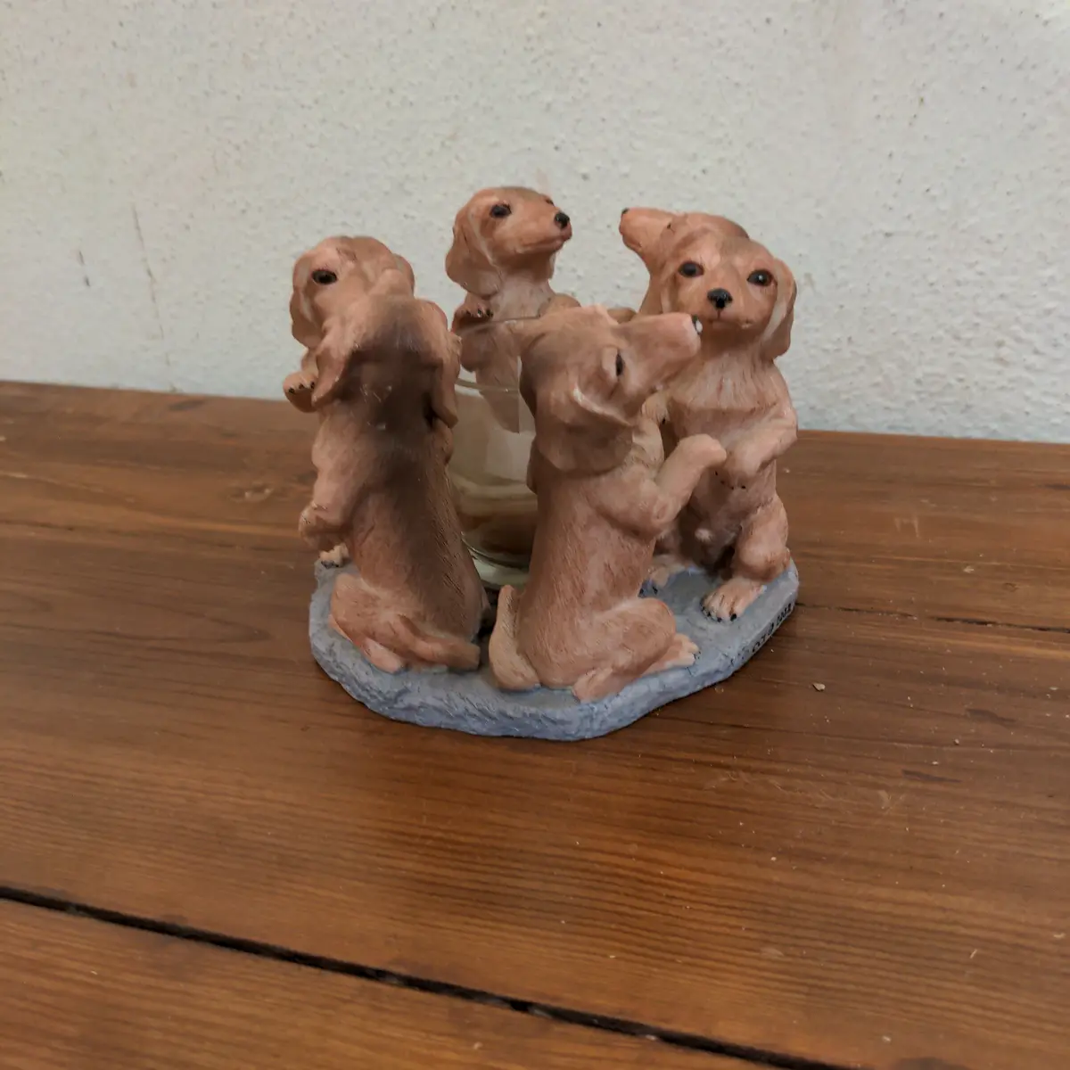 Candle Holder With Dogs 1