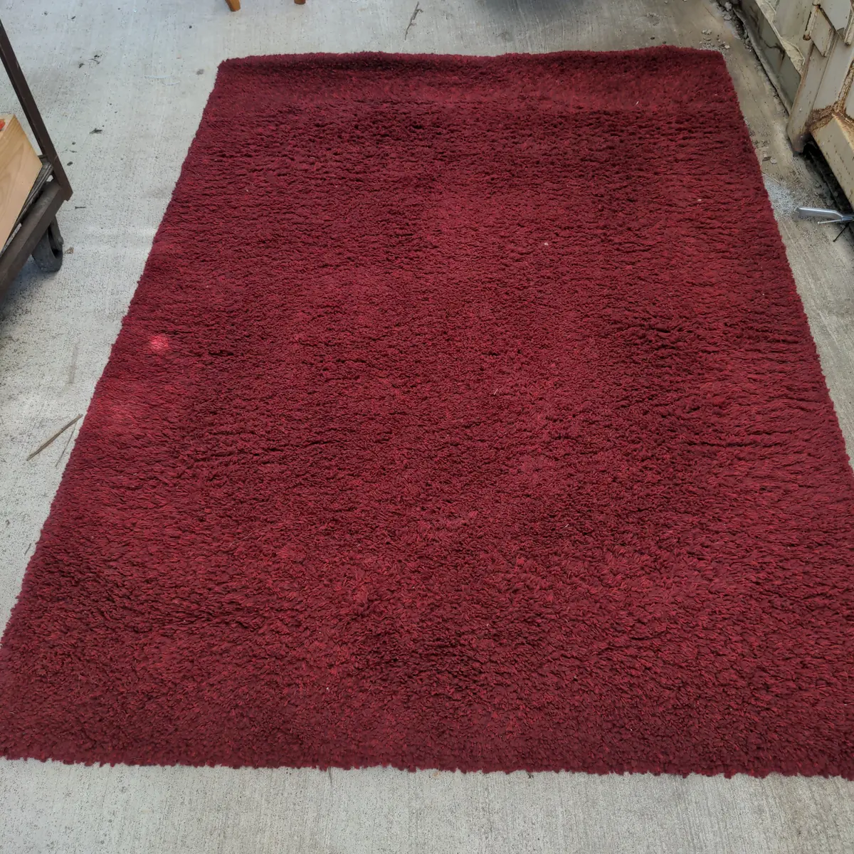 Large Red Shag Rug 1