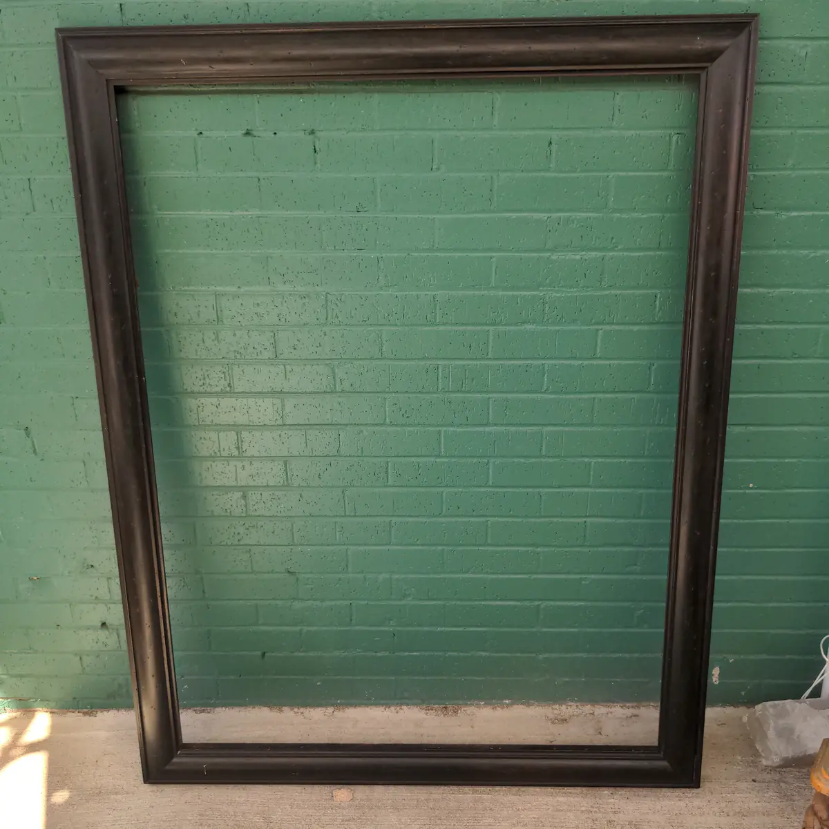 Large Black Rolled Edge Frame With Distress 1