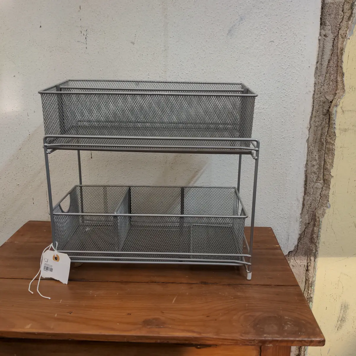 Grey Metal 2 Stack Organizer 1