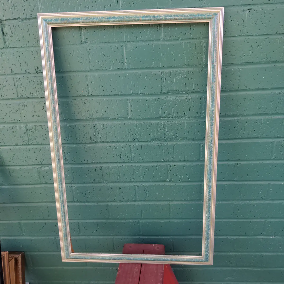 Mottled Green Frame With Silver Trim 1