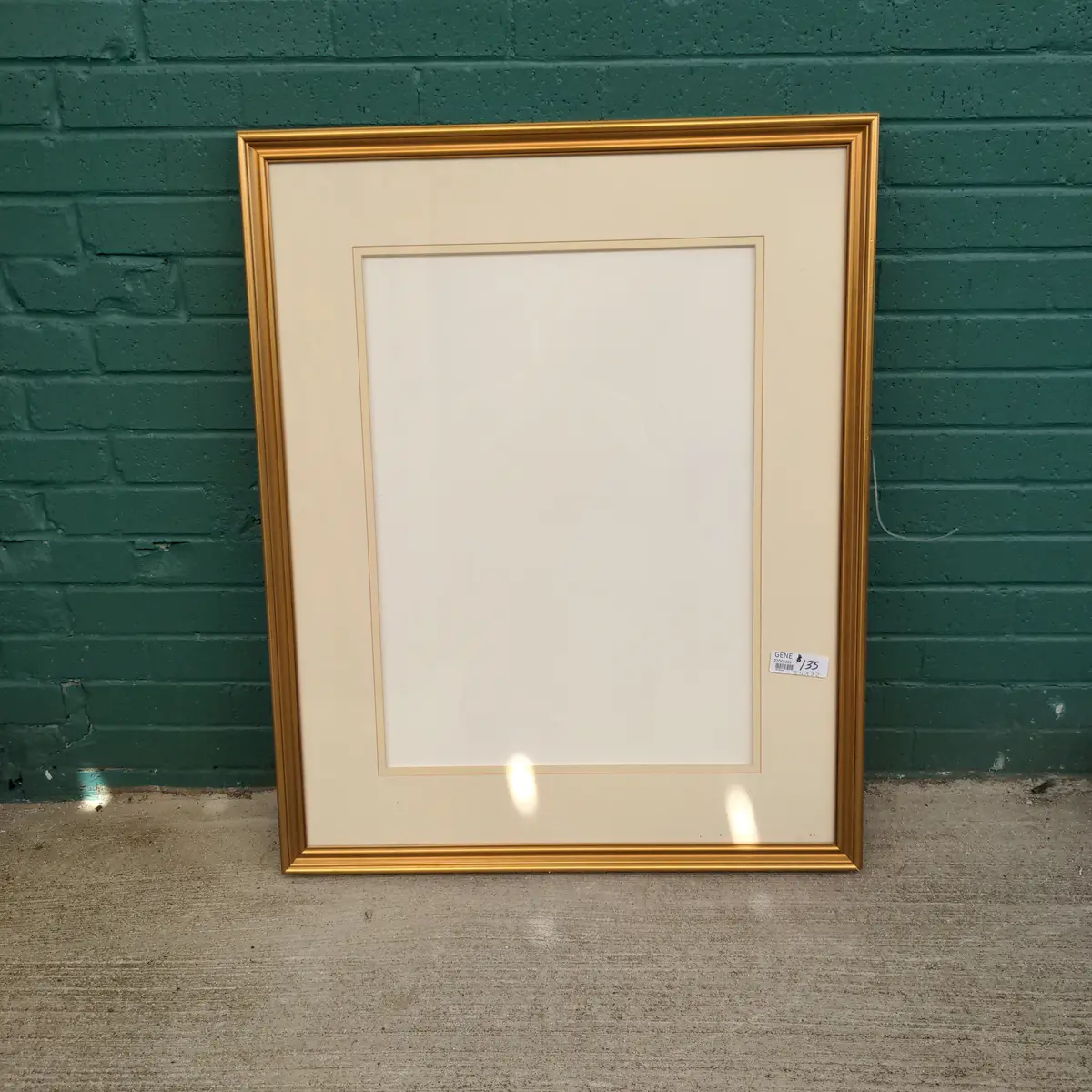Modern Gold Frame With Glass And Matting 1