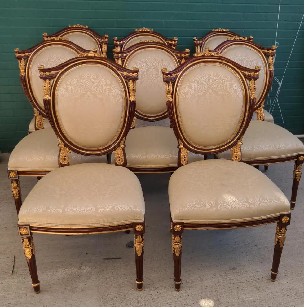 Set Of 8 Louis Xvi Style Dining Chairs 1