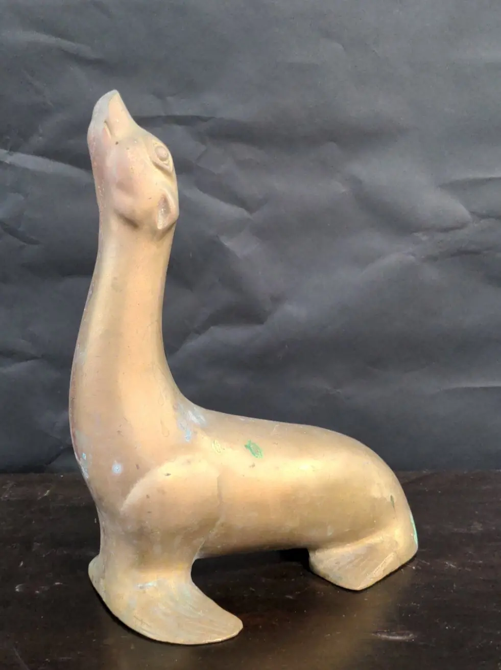 Large Brass Seal Statue 1