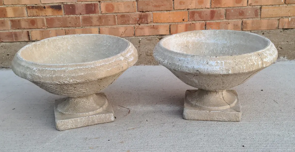 Pair Of Concrete Urns 1