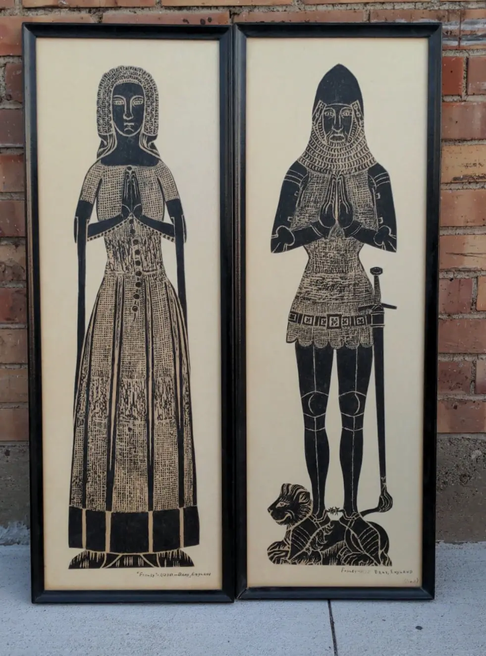 Pair Of Tall Rubbings 1