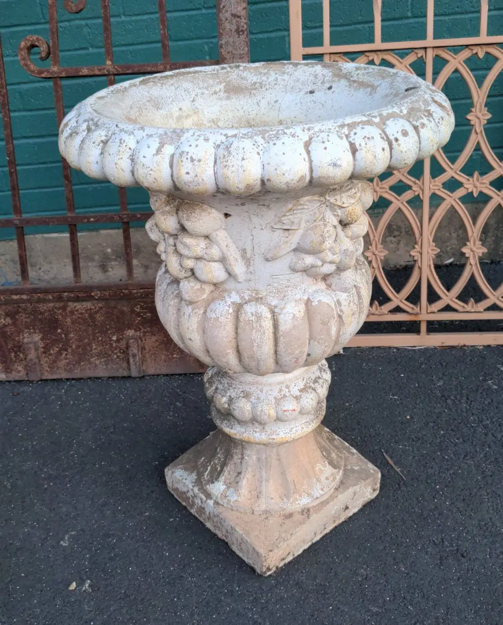 Large Concrete Patio Urn 1