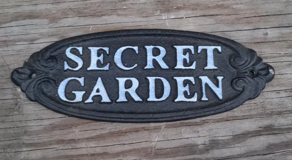 Iron Secret Garden Sign 1