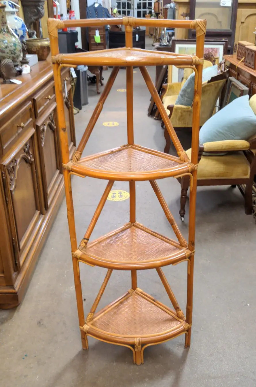 Rattan Corner Shelf 1