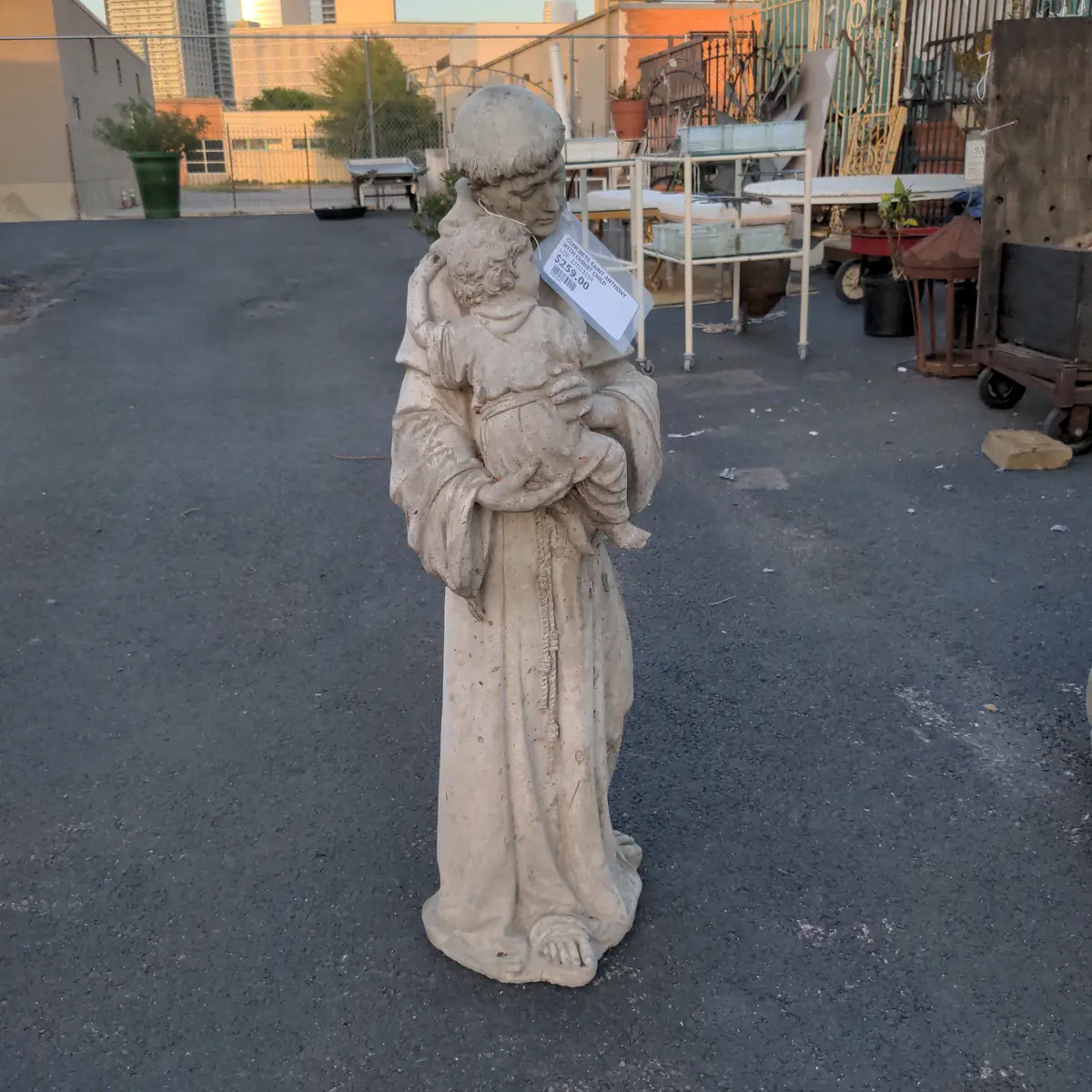 Concrete Saint Anthony With Christ Child 1