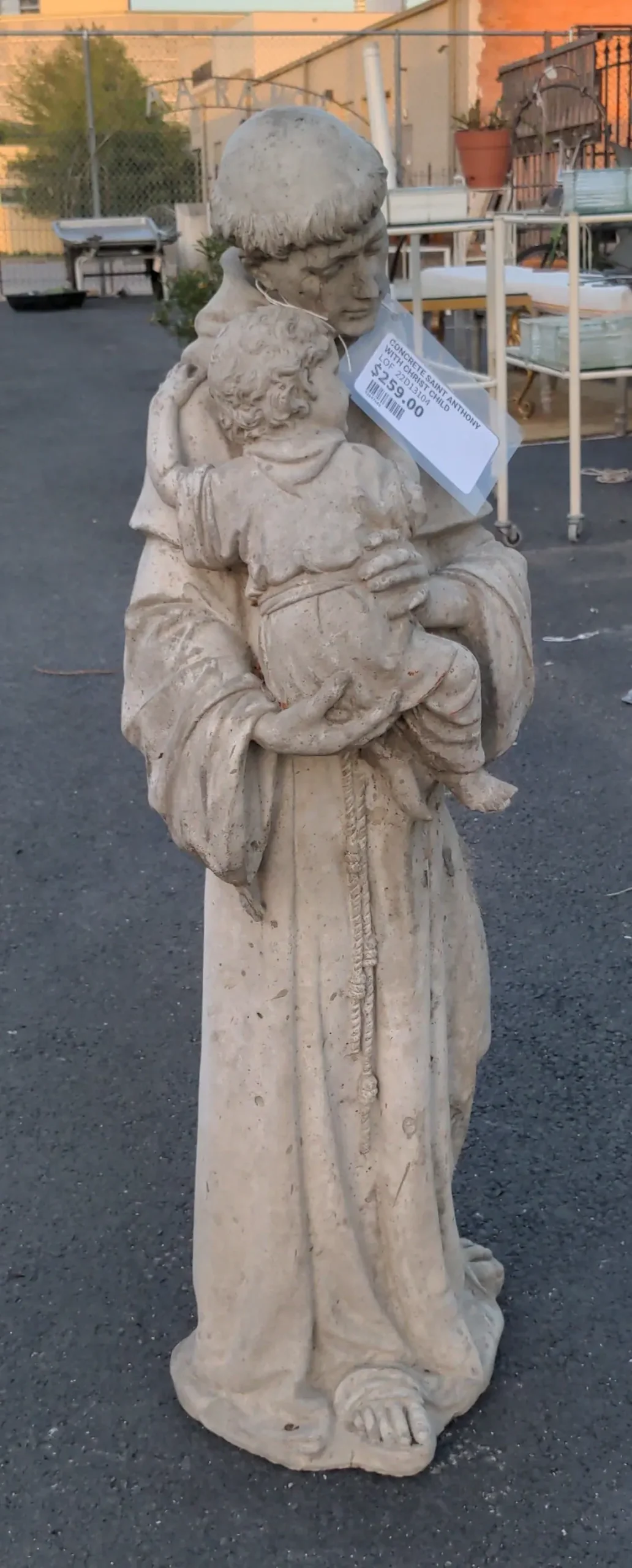 Concrete Saint Anthony With Christ Child 1
