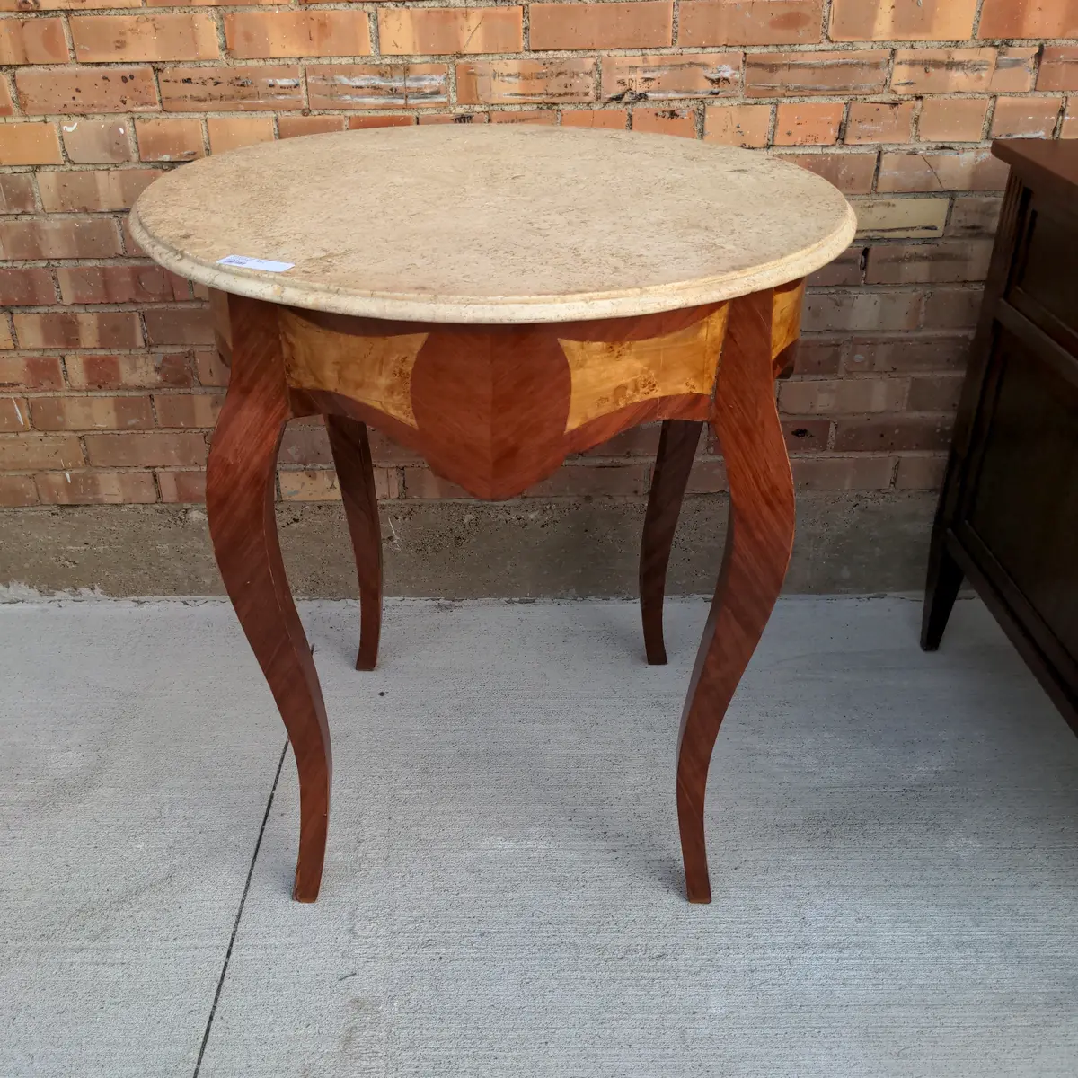 Marble Top Inlaid Occasional Table 1