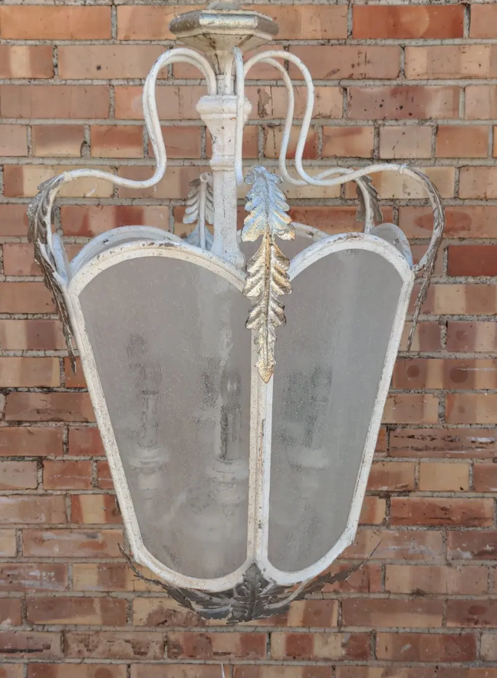 Italian Style Chandelier With Glass And Silverleaf 1