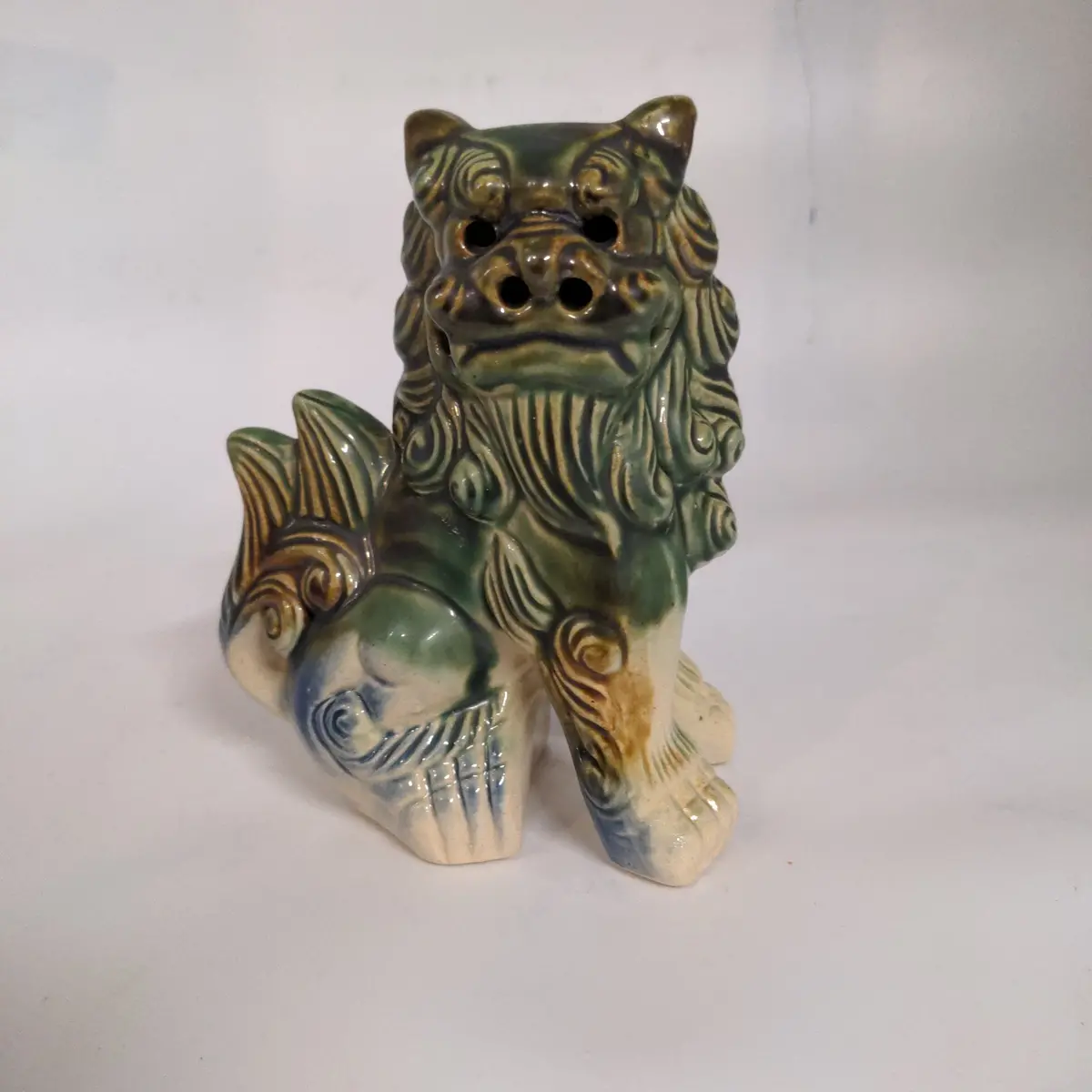 Single Green Porcelain Foo Dog 1