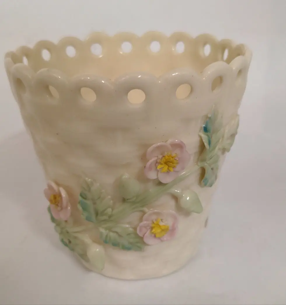 Belleek Porcelain Floral Basket 1